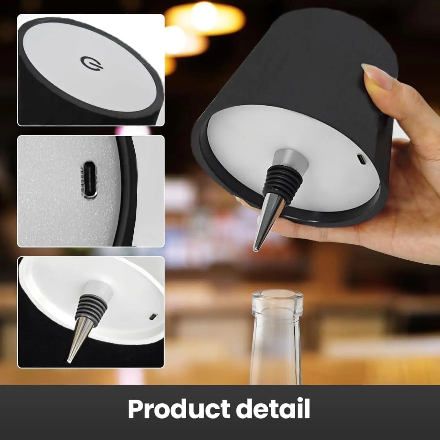Lampe de bouteille LED rechargeable