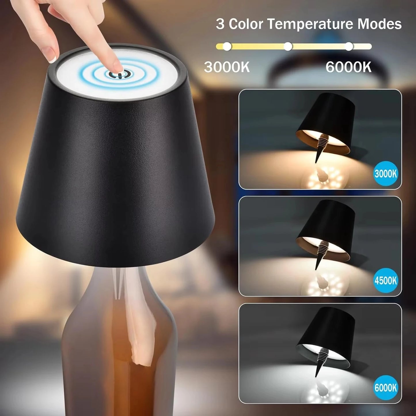 Lampe de bouteille LED rechargeable